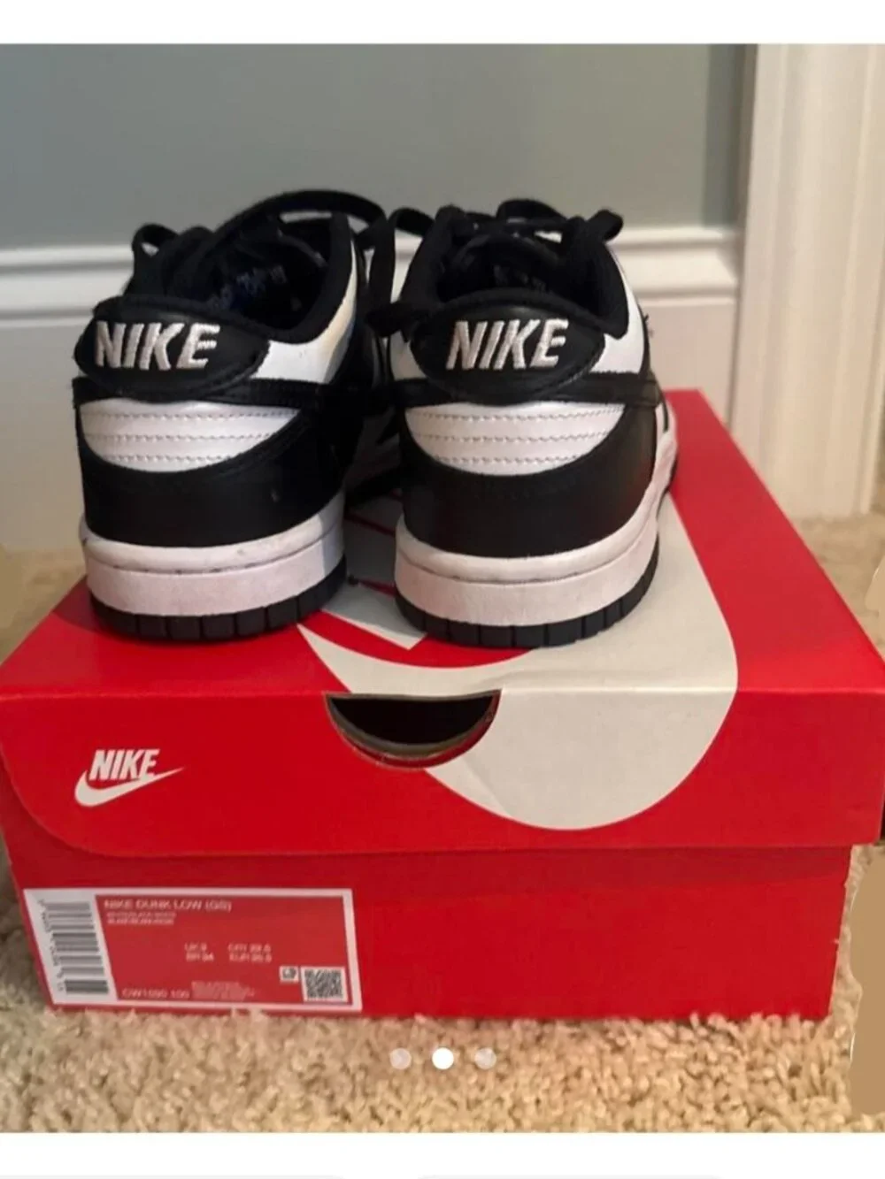 Black and White Nike Low Dunk